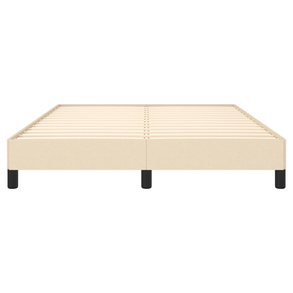 Estrutura de cama 140x190 cm tecido cor creme