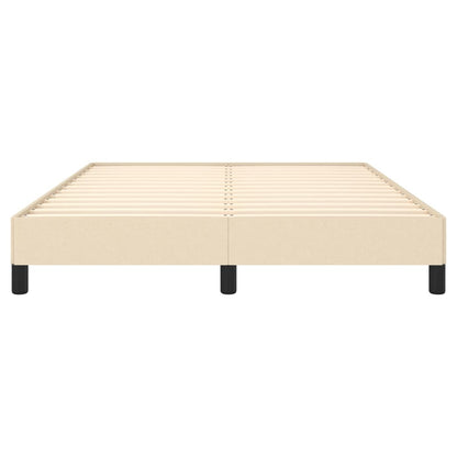 Estrutura de cama 140x190 cm tecido cor creme