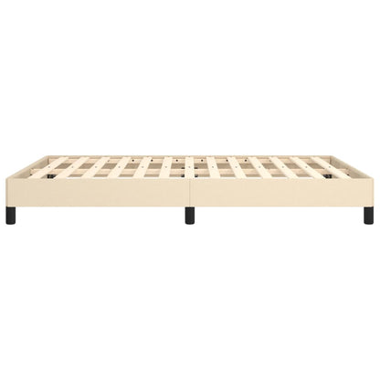 Estrutura de cama 140x190 cm tecido cor creme