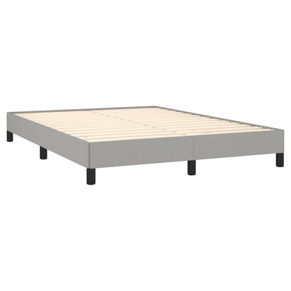 Estrutura de cama 140x200 cm tecido cinza-claro