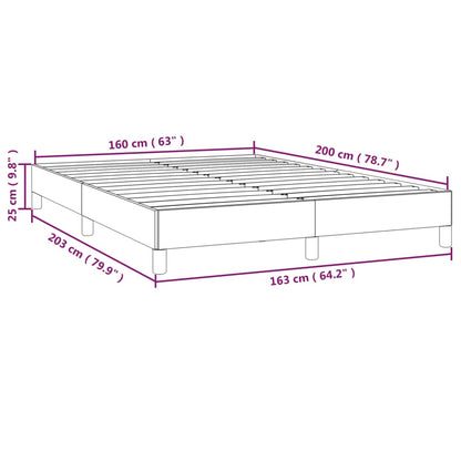 Estrutura de cama 160x200 cm tecido cinzento-escuro