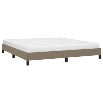 Estrutura de cama 160x200 cm tecido cinza-acastanhado