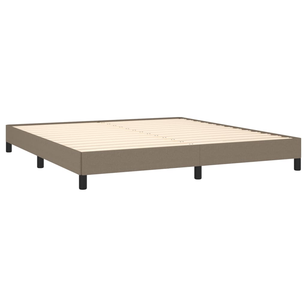 Estrutura de cama 160x200 cm tecido cinza-acastanhado