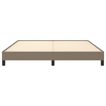 Estrutura de cama 160x200 cm tecido cinza-acastanhado