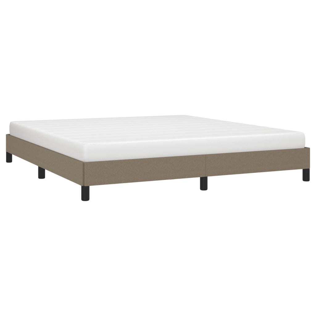 Estrutura de cama 180x200 cm tecido cinza-acastanhado