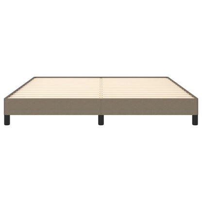 Estrutura de cama 180x200 cm tecido cinza-acastanhado