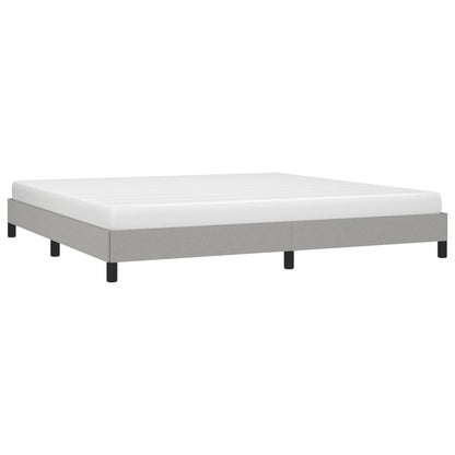 Estrutura de cama 200x200 cm tecido cinzento-claro