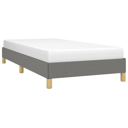 Estrutura de cama 90x190 cm tecido cinzento-escuro