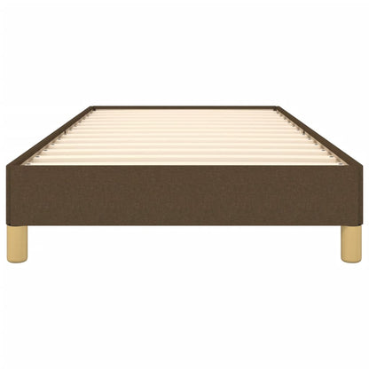 Estrutura de cama 90x190 cm tecido castanho-escuro