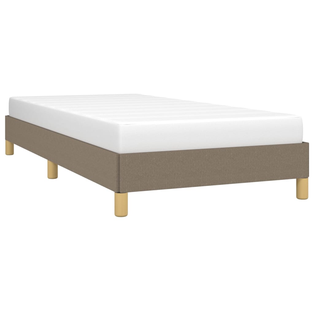 Estrutura de cama 90x190 cm tecido cinza-acastanhado