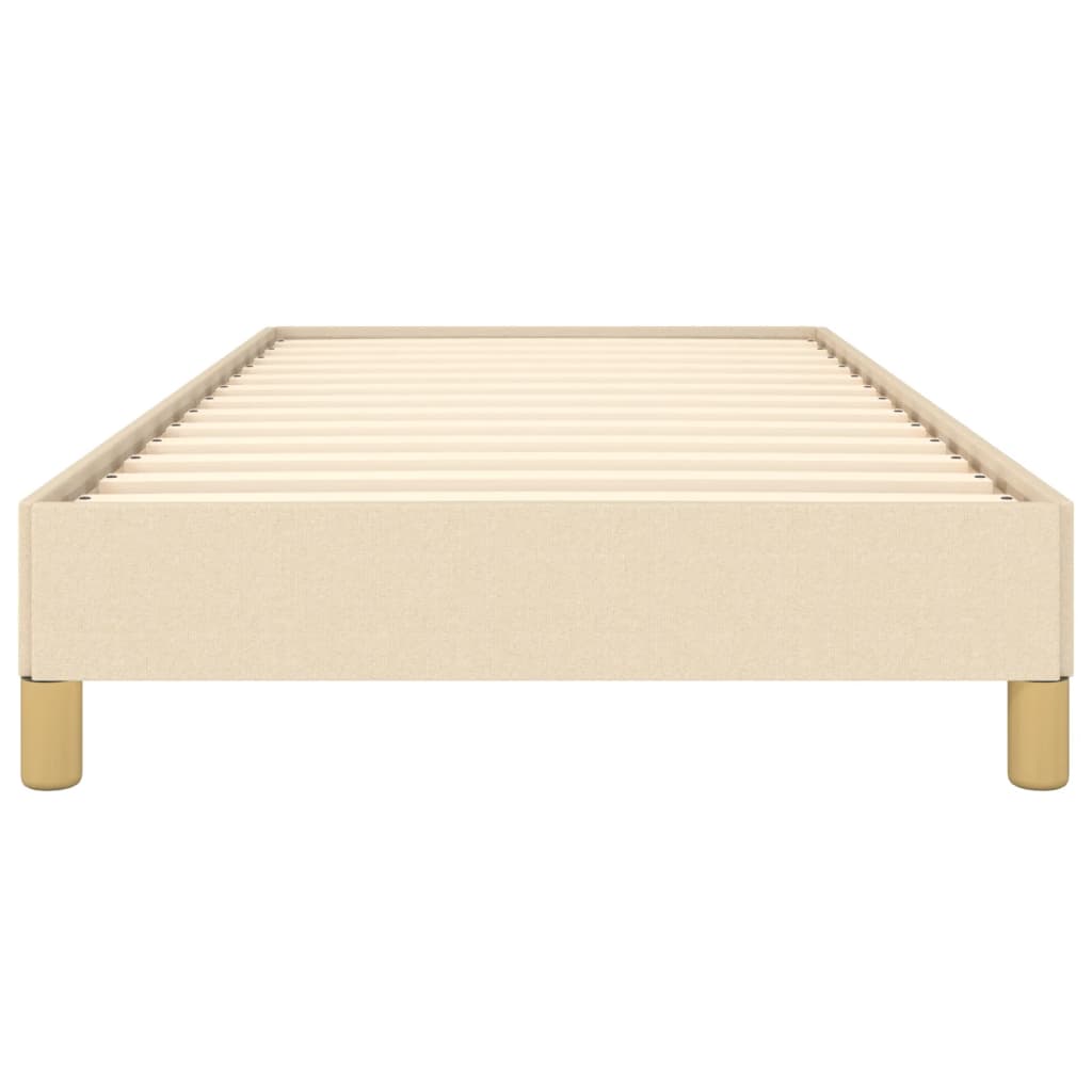 Estrutura de cama 90x190 cm tecido cor creme