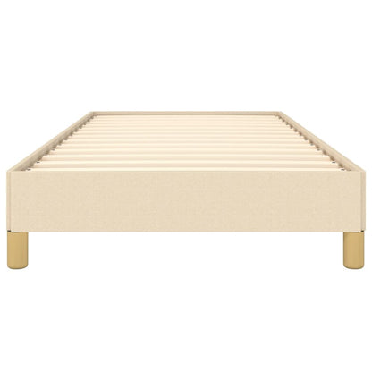 Estrutura de cama 90x190 cm tecido cor creme