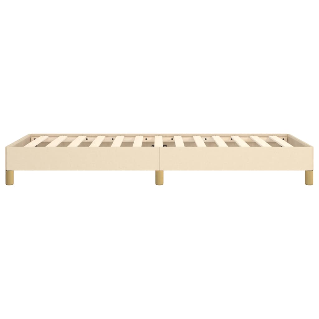 Estrutura de cama 90x190 cm tecido cor creme