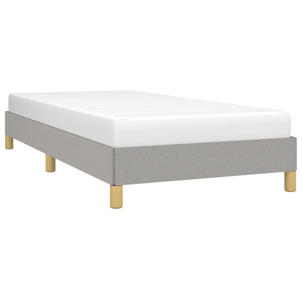 Estrutura de cama 90x200 cm tecido cinza-claro