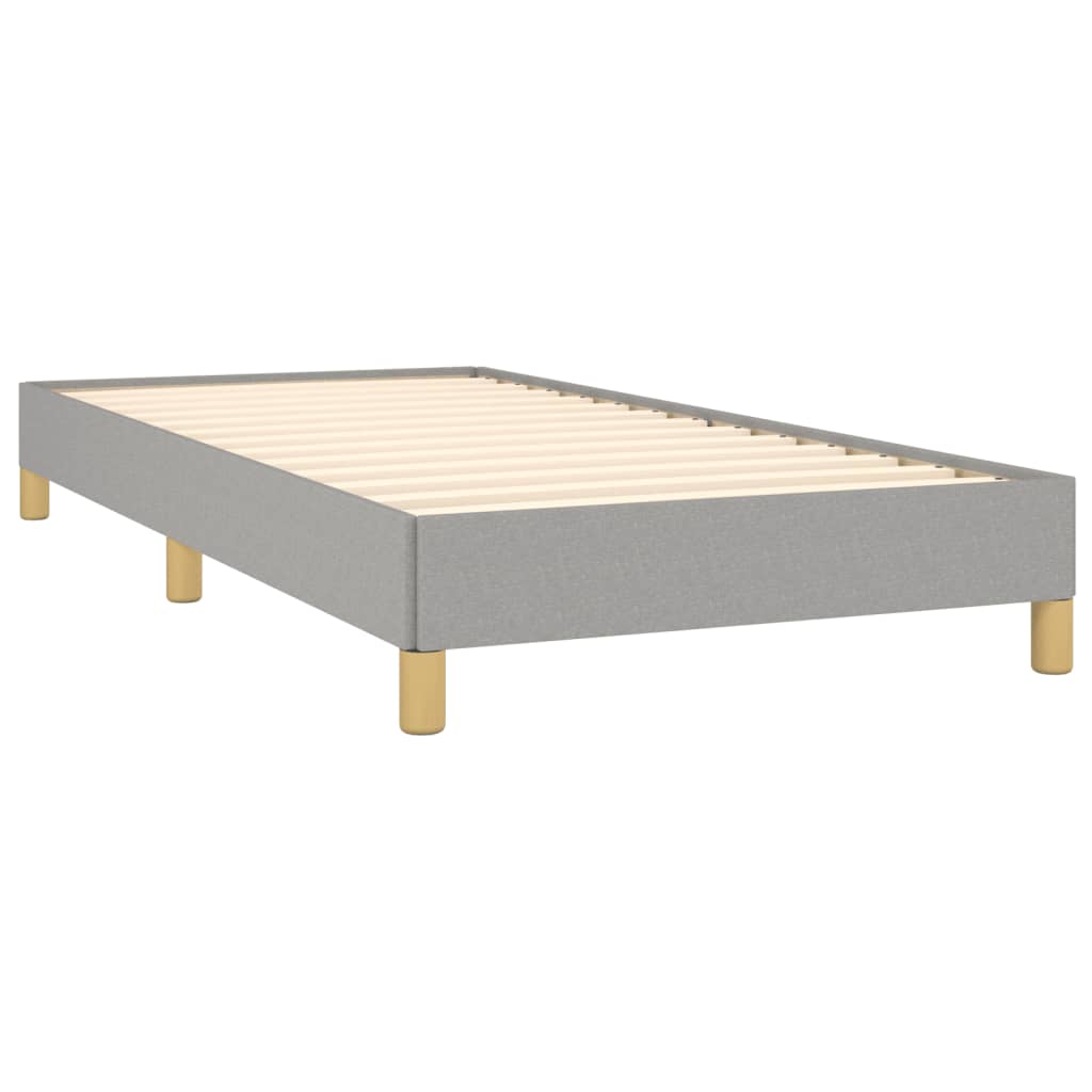 Estrutura de cama 90x200 cm tecido cinza-claro