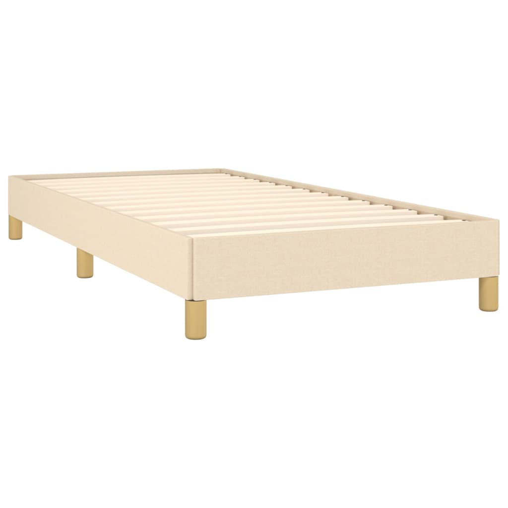 Estrutura de cama 90x200 cm tecido cor creme