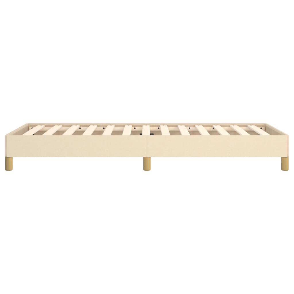 Estrutura de cama 90x200 cm tecido cor creme