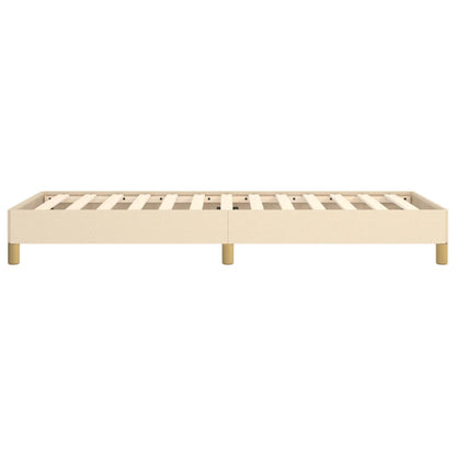 Estrutura de cama 90x200 cm tecido cor creme