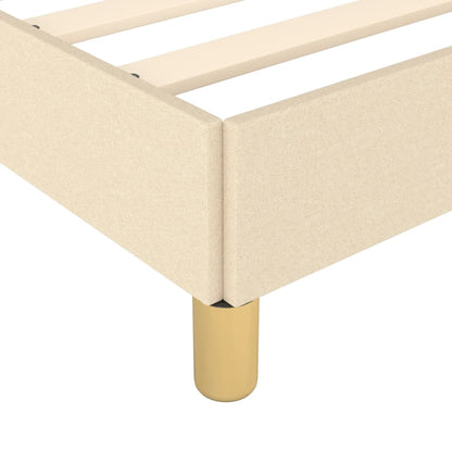 Estrutura de cama 90x200 cm tecido cor creme