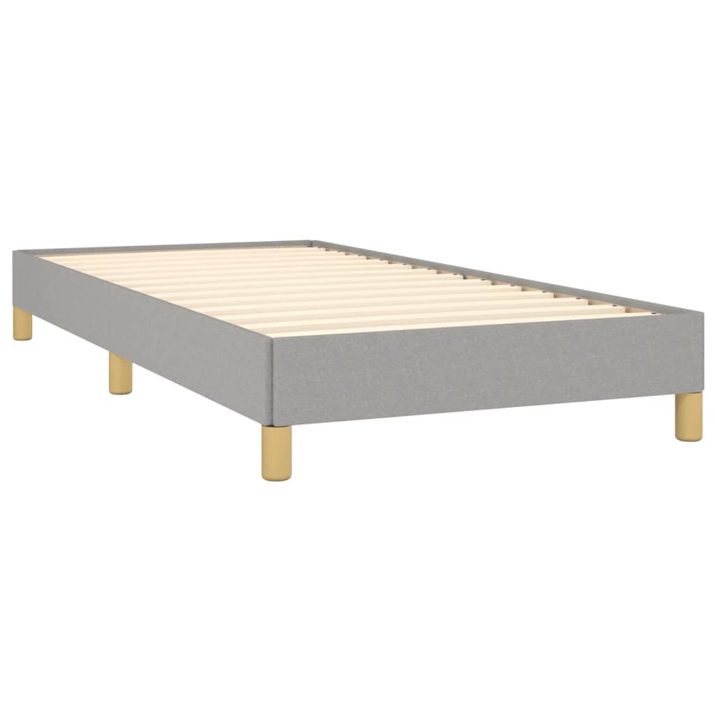 Estrutura de cama 100x200 cm tecido cinza-claro