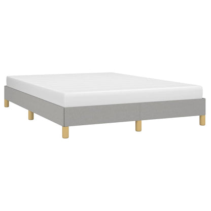 Estrutura de cama 140x190 cm tecido cinza-claro