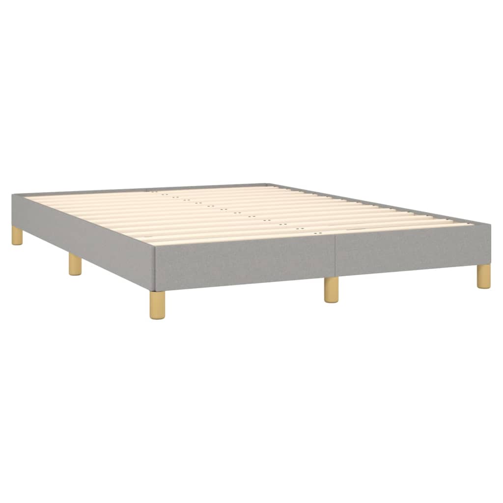 Estrutura de cama 140x190 cm tecido cinza-claro