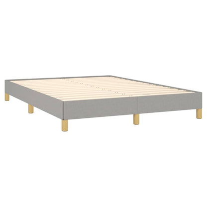 Estrutura de cama 140x190 cm tecido cinza-claro