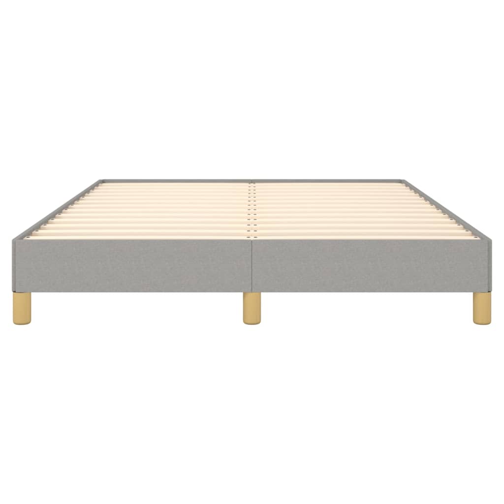 Estrutura de cama 140x190 cm tecido cinza-claro