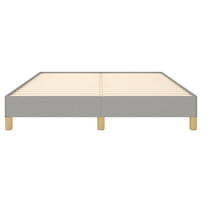 Estrutura de cama 140x190 cm tecido cinza-claro