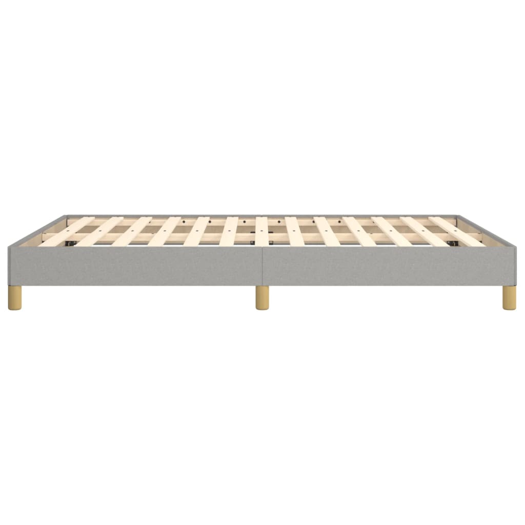 Estrutura de cama 140x190 cm tecido cinza-claro