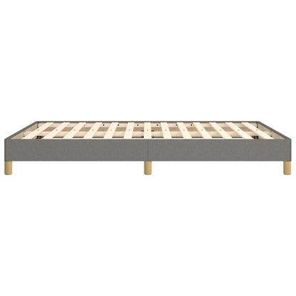 Estrutura de cama 140x190 cm tecido cinzento-escuro