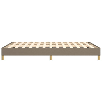 Estrutura de cama 140x190 cm tecido cinza-acastanhado