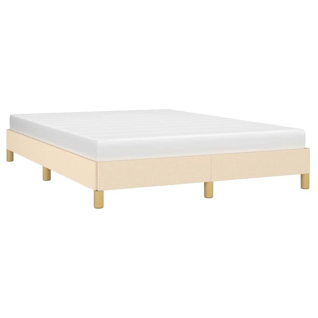 Estrutura de cama 140x190 cm tecido cor creme