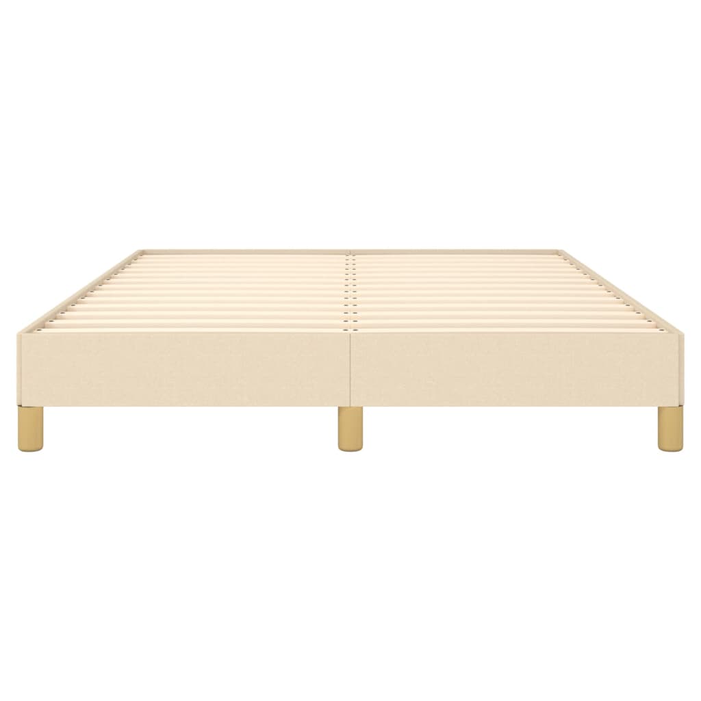 Estrutura de cama 140x190 cm tecido cor creme