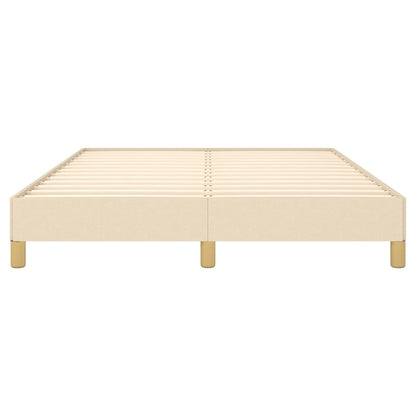 Estrutura de cama 140x190 cm tecido cor creme