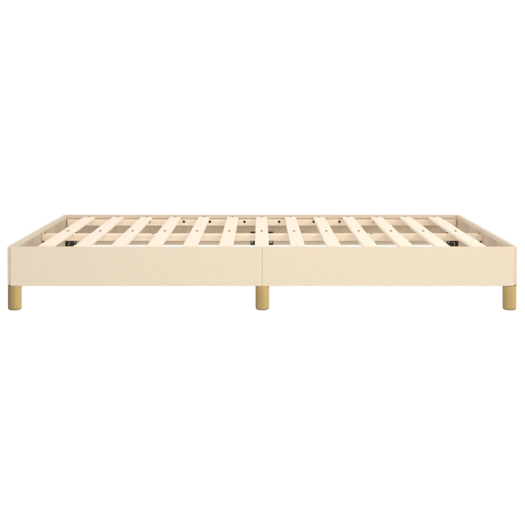 Estrutura de cama 140x190 cm tecido cor creme