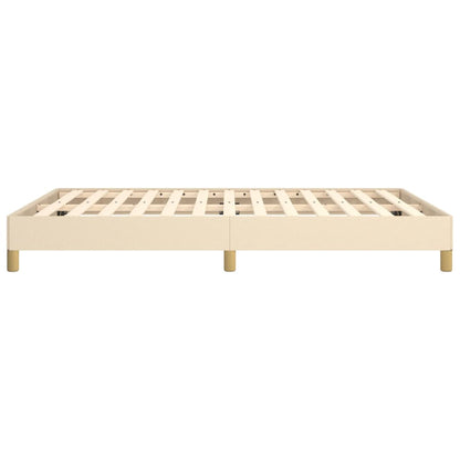 Estrutura de cama 140x190 cm tecido cor creme