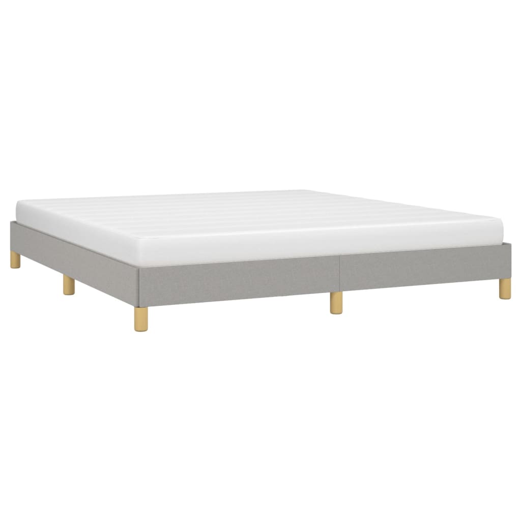 Estrutura de cama 180x200 cm tecido cinza-claro