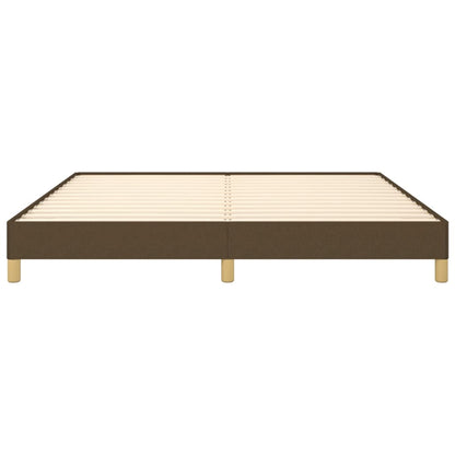 Estrutura de cama 180x200 cm tecido castanho-escuro