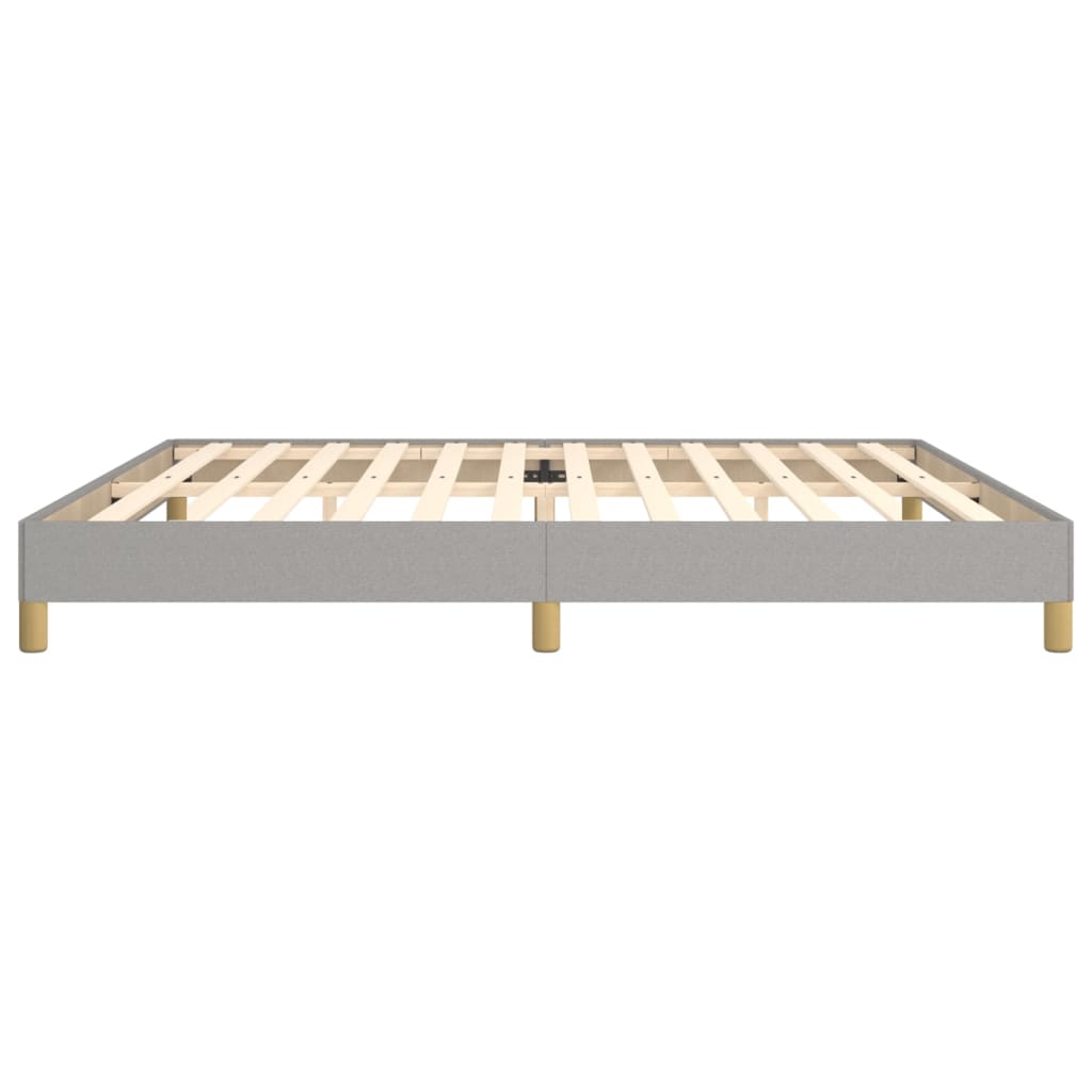 Estrutura de cama 200x200 cm tecido cinzento-claro