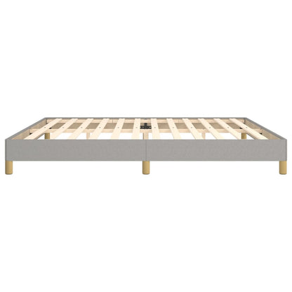 Estrutura de cama 200x200 cm tecido cinzento-claro