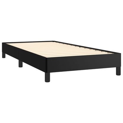 Estrutura de cama 80x200 cm couro artificial preto