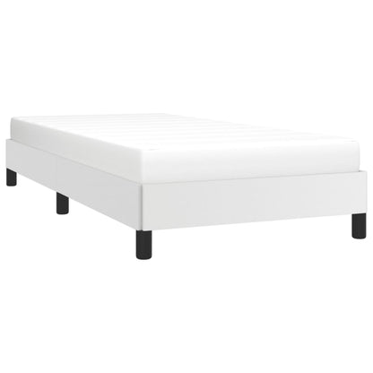 Estrutura de cama 80x200 cm couro artificial branco