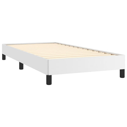 Estrutura de cama 80x200 cm couro artificial branco