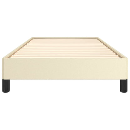 Estrutura de cama 80x200 cm couro artificial cor creme