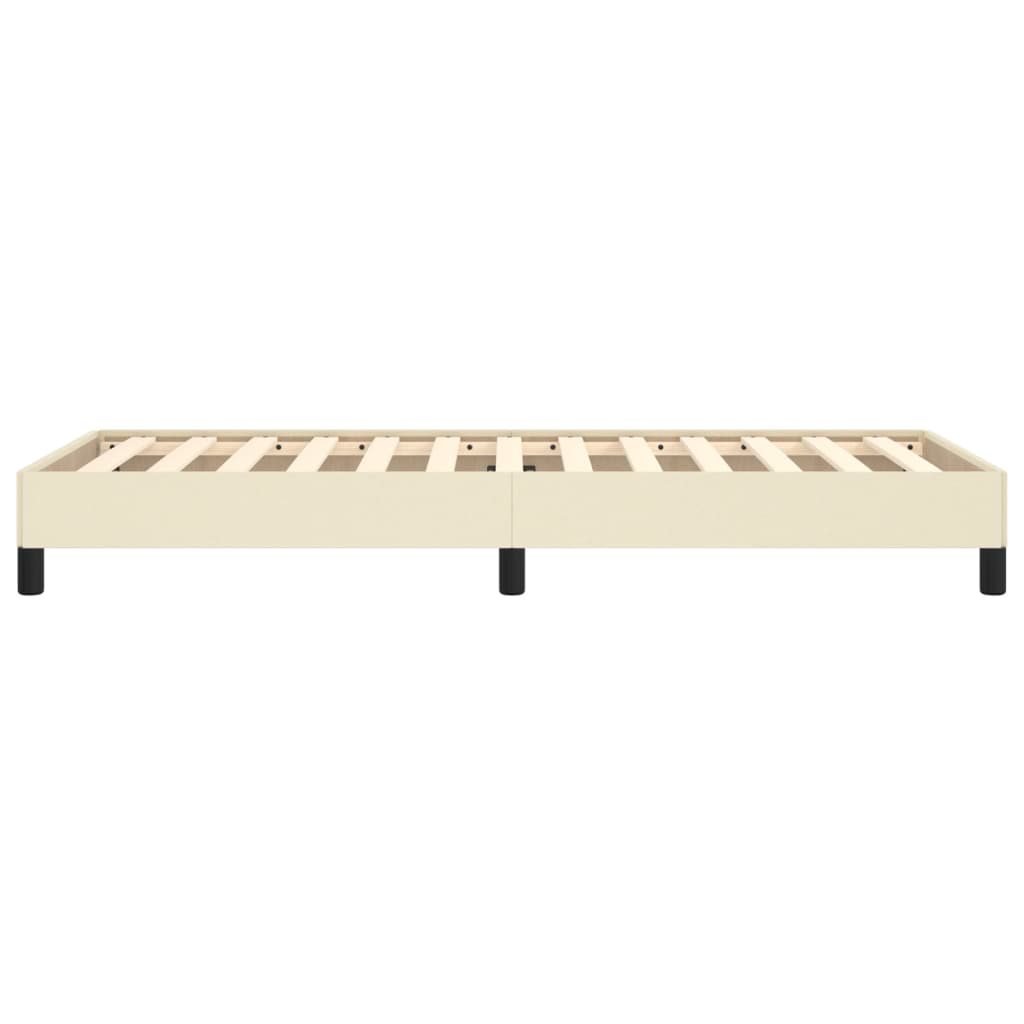 Estrutura de cama 80x200 cm couro artificial cor creme