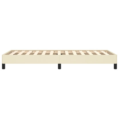 Estrutura de cama 80x200 cm couro artificial cor creme