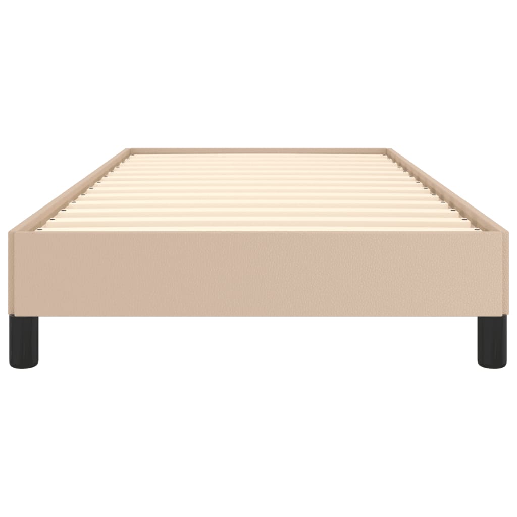 Estrutura de cama 80x200 cm couro artificial cor cappuccino