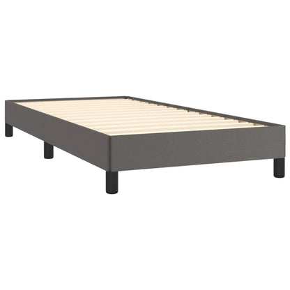 Estrutura de cama 90x190 cm couro artificial cinzento