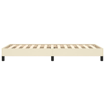 Estrutura de cama 90x200 cm couro artificial cor creme